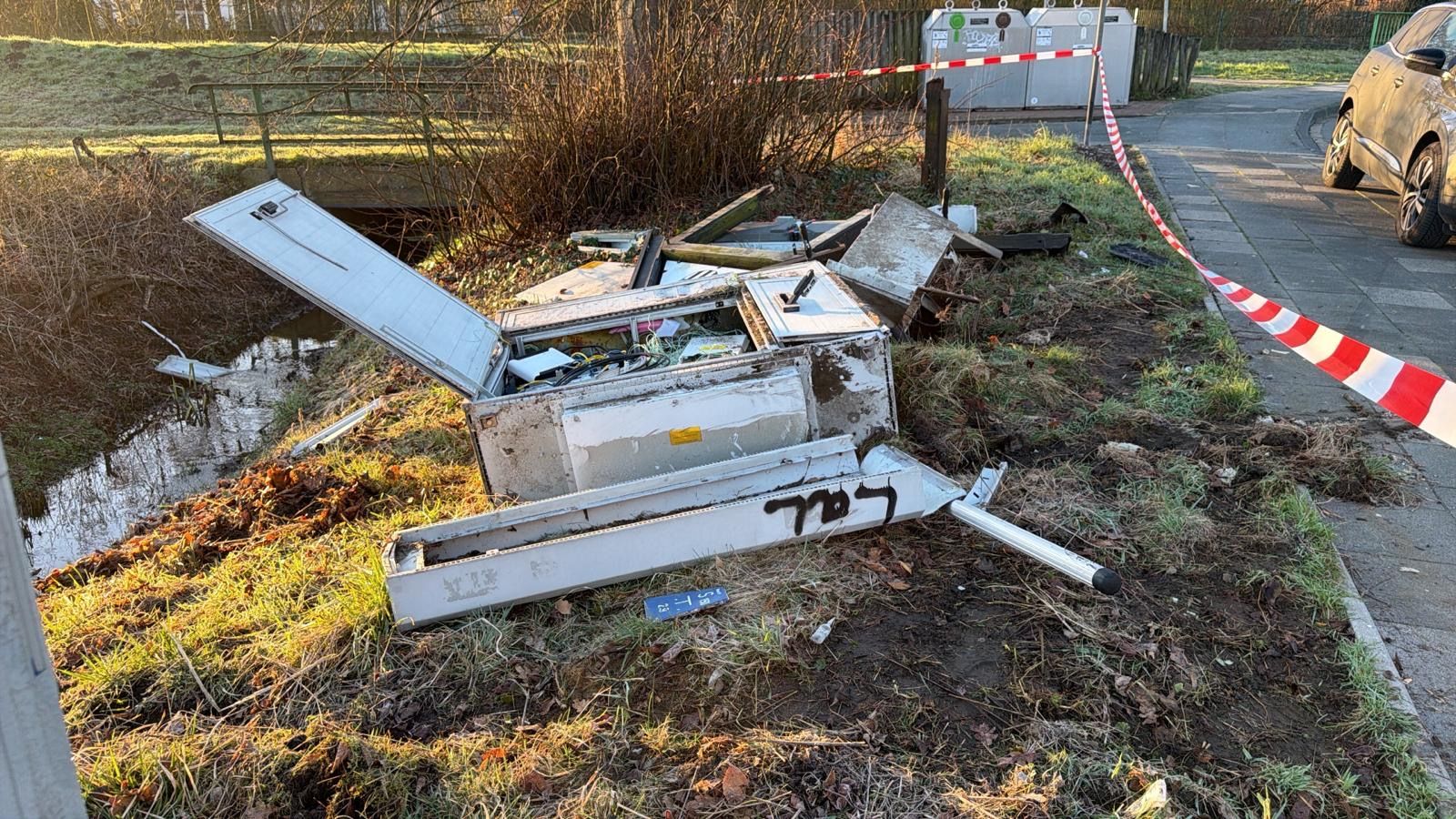 Unfallstelle am folgenden Morgen